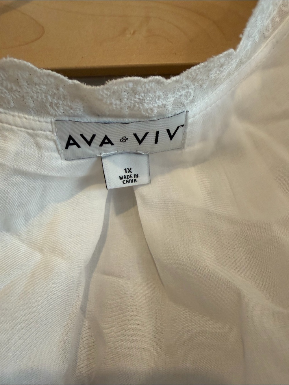 Ava & Viv White Lace-Trim Sleeveless Top - Picture 2 of 2